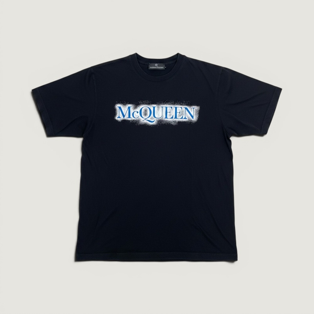 Alexander McQueen T-Shirt Spray Logo Black XXL